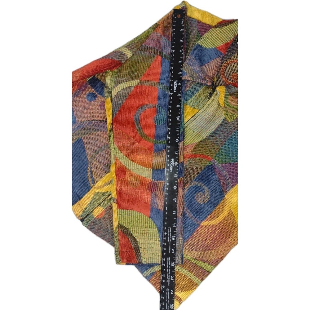 Heirloom Laguna Beach Co. Knitted Multi Color Mosaic Tapestry Jacket Women's LG - Picture 7 of 7